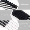 4 Pieces Carbon Lift Teasing Combs with Metal Prong Lift
