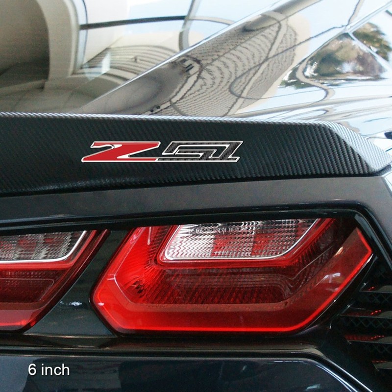 C6, C7, C8 Corvette Z51 Badge Emblem Domed Decal -