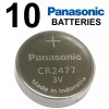 Panasonic 10 Panasonic CR2477 2477 Lithium Coin Cell 3V Batteries