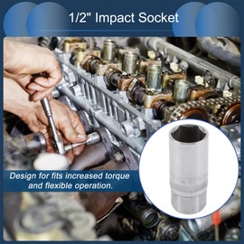 INFINAUTO Spark Plug Impact Socket 63mm for Car Motorcycle Dirtbike Repair Hardware Tool CR-V Silver Tone Durable 6 Point 21mm 1/2 Inch Drive