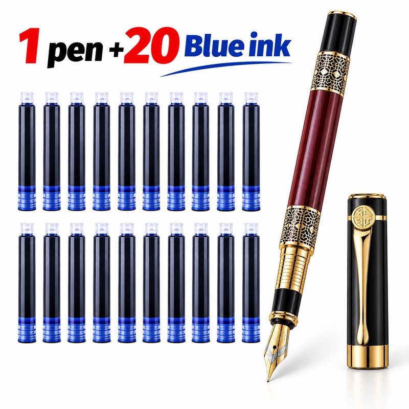 Metal Fountain Pen for Daily Writing – 0.5mm Standard Nib