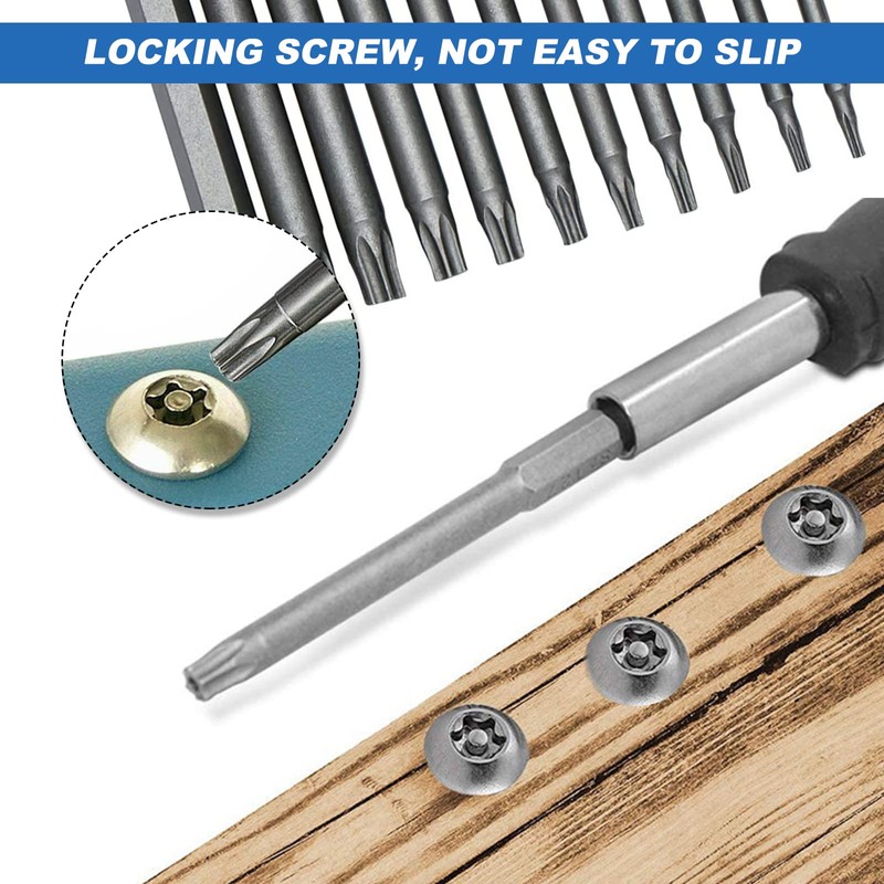 100mm Torx Screwdriver Bit Sets, 11pcs Star Magnetic Screwdriver Bits