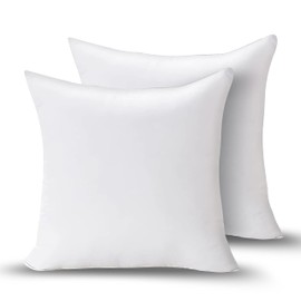 GVTECH Bedding Throw Pillows Insert (Pack of 2) 26 x 26 Inches Bed and Couch Pillows - Indoor Decorative Pillows - Cushion Stuffer Inserts - Anti Allergy Cotton Blend Fabric, White