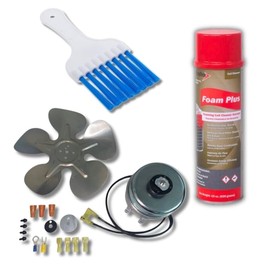 Edgewater Parts 4200741 Condenser Fan Motor Compatible with Sub-Zero Contains Condenser Coil cleanout kit Foam Cleaner and Special Condenser Long Reach Brush