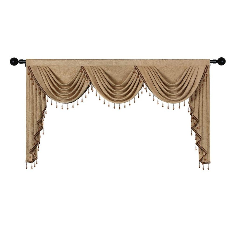 ELKCA Double-Sided Chenille Valance for Living Room Coffee Curtains Valance
