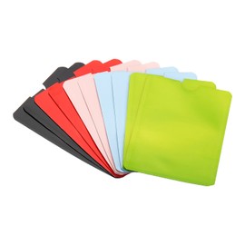 PATIKIL RFID Blocking Sleeves, 10 Pcs Aluminum Identity Theft Prevention Credit Cards Secure Protector Holder Sleeves for NFC Purse, 5 Colors