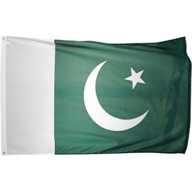 SHATCHI Large Pakistan Pakistani National Flag 150 x 90cm Fans Cricket Support 14th August Independence Day Celebration Decoration, Polyester