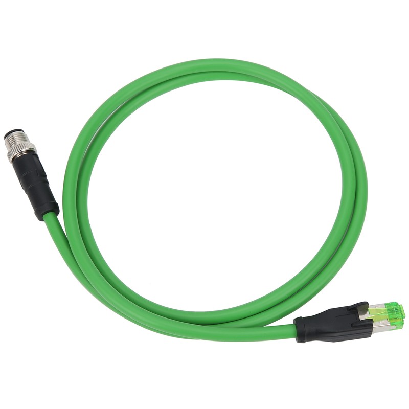 M12 to RJ45 Patch Cord 4Pin Networking Cable for Industrial