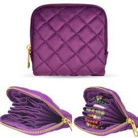 Small Travel Jewelry Bag Velvet Jewelry Case Pouch for Bracelet