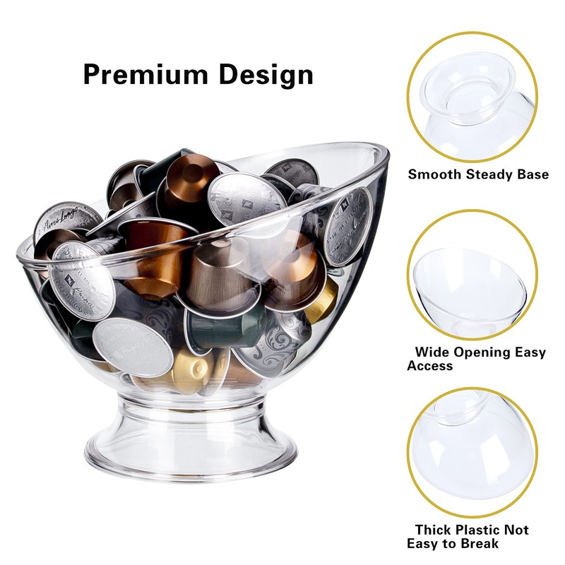 MOLFUJ Coffee Pod Holder, Clear K Cup Holder Plastic, Espresso