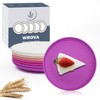 Wrova Appetizer Plates Set of 8-6 Inch Wheat Straw Dessert