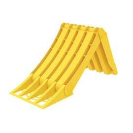 Lokhen Plastic Wheel Chock ORIGAMY, Foldable,Heavy Duty,Space Saving,Yellow (Heavy Duty)