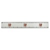'Lion With Union Jack' 30cm (12 Inch) White Plastic Ruler