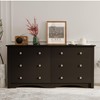 Furniwell 6 Drawer Dresser for Bedroom, Wood Dresser Wide Storage