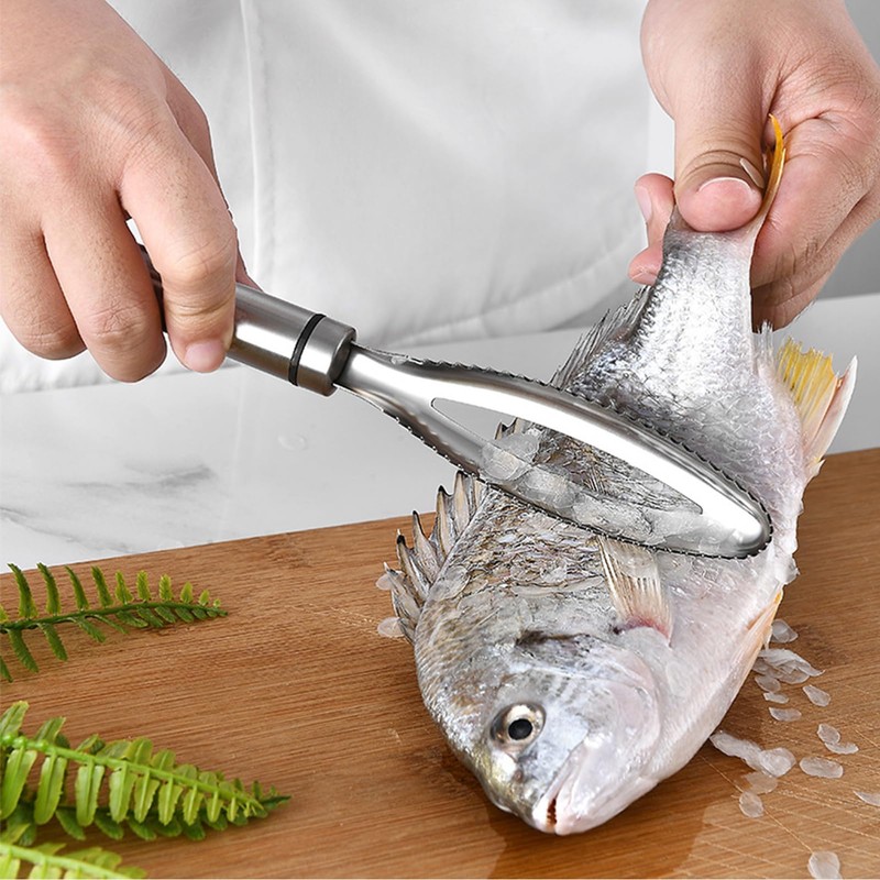 GEEKHOM Fish Scaler, Professional Fish Scaler Made of Stainless Steel