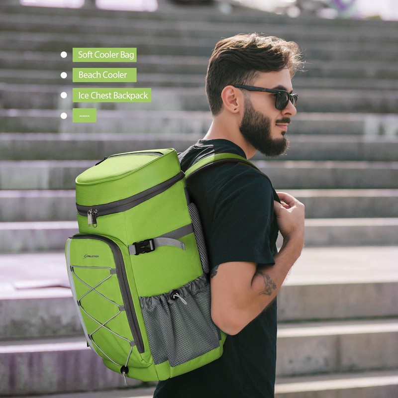 Maelstrom Cooler Backpack,50 Can Backpack Cooler Leakproof,Insulated Soft Cooler Bag,Camping