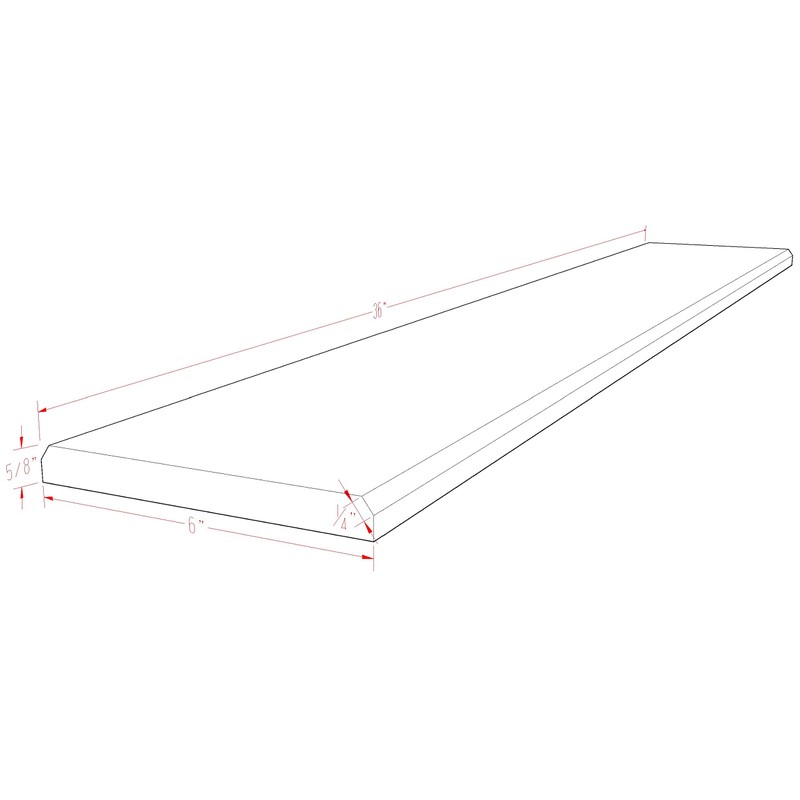 Tenedos Carrara Marble Doorway Floor Transition Tile Threshold (Marble Saddle)