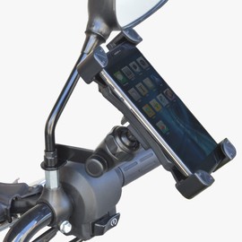 LEAD KS-217A Smartphone Holder for Motorcycles, Adventure Continent, Smartphone Holder X (Storage Size: Width Approx. 2.4 - 3.5 inches (60 - 88 mm), Height 4.7 - 7.2 inches (120 - 184 mm)