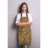 Wasach Leopard Print Apron,Adjustable Neck Bib Apron for Men Women,Suitable