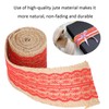 5Pcs Burlap Ribbon Lace Linen Roll Jute Belt DIY Hand
