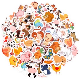 Farm Animal Foam Stickers Cute Animal Self Adhesive Sticker for Kids Craft Supplies Party Decor Favors 200 Pcs