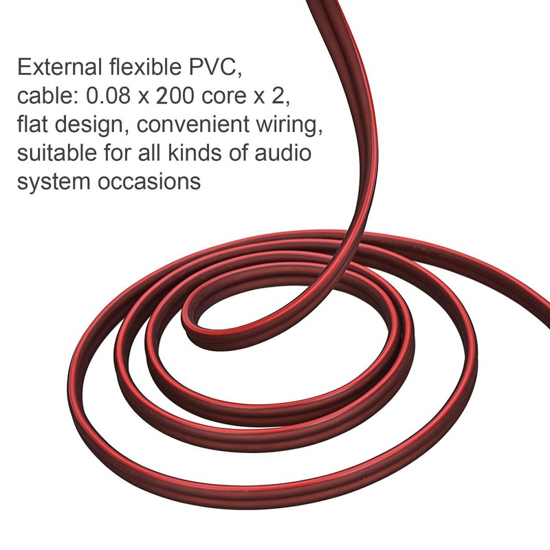 Gold-Plated RCA to Bare Wire Speaker Cable - 14AWG OFC