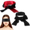 2 PCS Silk Satin Blindfold EyeCover Sleeping Cover, Smooth Soft