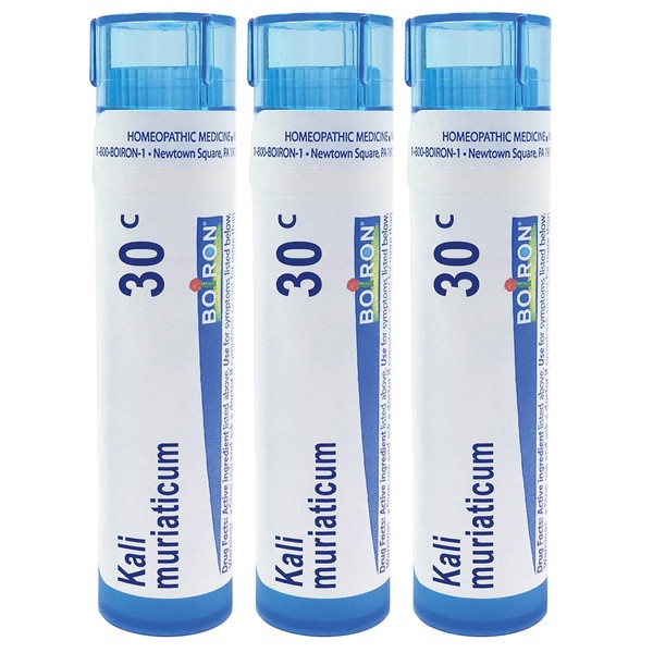 Boiron Kali Muriaticum 30c Homeopathic Medicine for Nasal Congestion - Pack of 3 (240 Pellets)