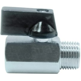 sashow 3/8" Brass Mini Ball Valve NPT Female x Male Shut-Off Valve (Pack of 2)