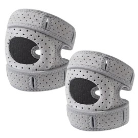 Rodilleras Deportivas 2 Piezas con Estabilizadores Laterales y Almohadillas de Gel para Rótula,para Desgarro de Menisco, Dolor de Artritis,Recuperación de Lesiones,Running y Ejercicio (Gris, S/M)