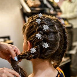 Christmas Snowflake Hair Claw Clips Accessories for Women 6PCS