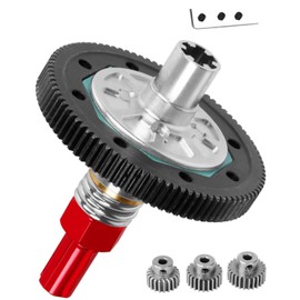 RCMYou 91T Spur Gear Slipper Clutch & 21T 23T 25T Pinions Gear Upgrades Part for 1/10 Arrma Granite 4X4 / Granite 4X2 Mega550,Red