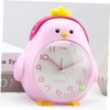 Cabilock Cartoon Clock Alarm Clock Desktop Clock Pink Scarf Cartoon
