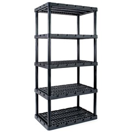 Gracious Living Knect A Shelf Heavy Duty Storage 5 Tier Shelving Unit (2 Pack)