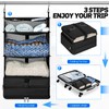 AKOZLIN Portable Hanging Travel Shelves Bag 3-Shelf Packing Cubes Organizer
