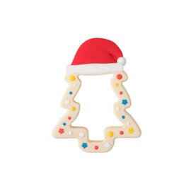 Jimibaby Silicone Christmas Teether, The First Christmas Teething Toy for Baby Boys and Girls, Ideal Christmas Stocking Stuffer, Comes with Gift Package (Christmas Hat)