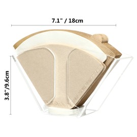 Kamehame Coffee Filter Holder, Wall Mount Coffee Filter Dispenser Rack, Clear Acrylic Coffee Paper Storage Container for Aeropress, Cone Coffee Filters
