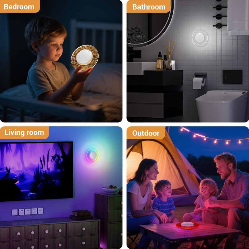 Kintion Children's Night Light, LED Night Light, Dimmable with 256