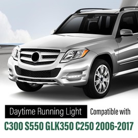 GRAND ORANGE Left DRL LED Daytime Running Fog Light Lamp Compatible with Benz C CL GLK S R Class C250 C300 GLK350 S450 S550 2009-2013 2218201756, A2218201756