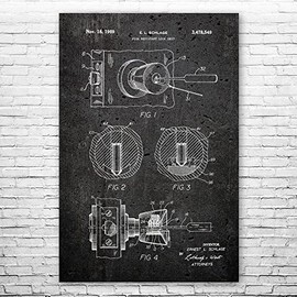 Pick Resistant Lock Poster Print (12x16) Lock Blueprint, Lock Schematic, Locksmith Gift, Workshop Decor, Engineering Gifts Dark Concrete