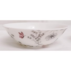 Rainbow Decors Secret Garden Bowl Fine Bone China Flowers Butterflies and Bees Hand Decorated in UK