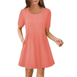 Summer Dresses for Women 2025 Casual Spring Midi Boho Dress Fashion Elegant Classy Beach Vacation Clothes Pink X-Large