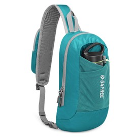 G4Free Sling Bag RFID-blockierender Crossbody-Rucksack mit Vordertasche, Wandern, Tagesrucksack, Brusttasche für Damen und Herren, blau - peacock blue, Einheitsgröße