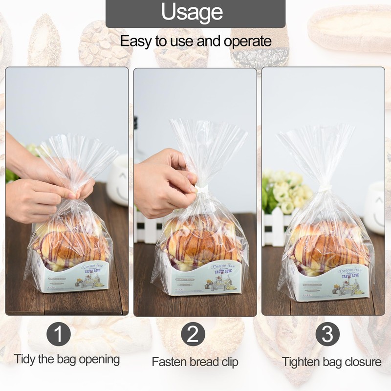 100 Pieces Reusable Plastic Bread Clips Keep Your Food Fresh,