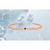 4mm Garnet Bracelet Hematite Beaded Bracelets Rose Gold Adjust -