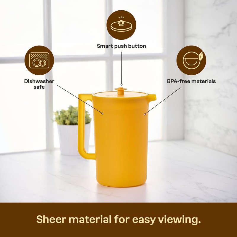 Tupperware Impressions Classic Sheer 1 Gallon Pitcher with Lid in
