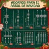 21Pcs Adornos Navideños de Cristal para Decoración de árbol de