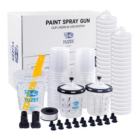 Disposable Paint Cups 20 oz, 40-Pack Paint Cups with Lids 125-Micron