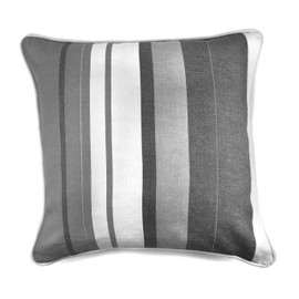Fusion - Whitworth Stripe - 100% Cotton Cushion Cover - 43x43 cm in Grey