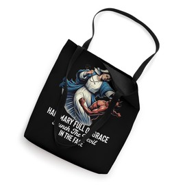 Hail Mary Full of Grace Punch the Devil in the Face Catholic Tote Bag